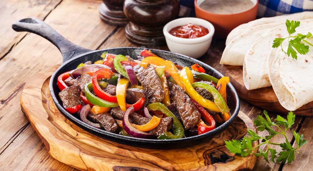 Sizzling fajitas